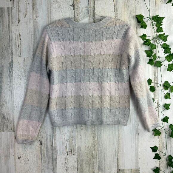 vintage all points by reference points lambswool button up cardigan size medium - Picture 2 of 6